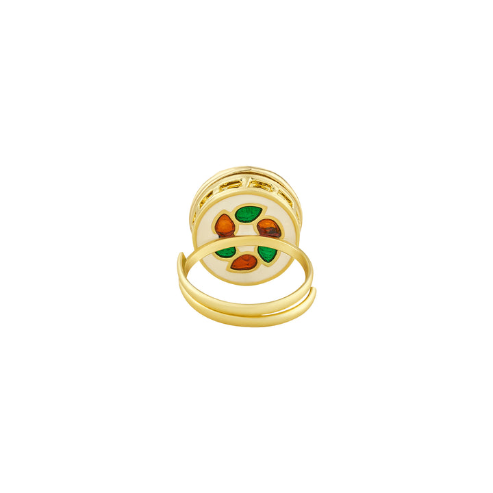 Teejh Rishina Green and Gold Ring