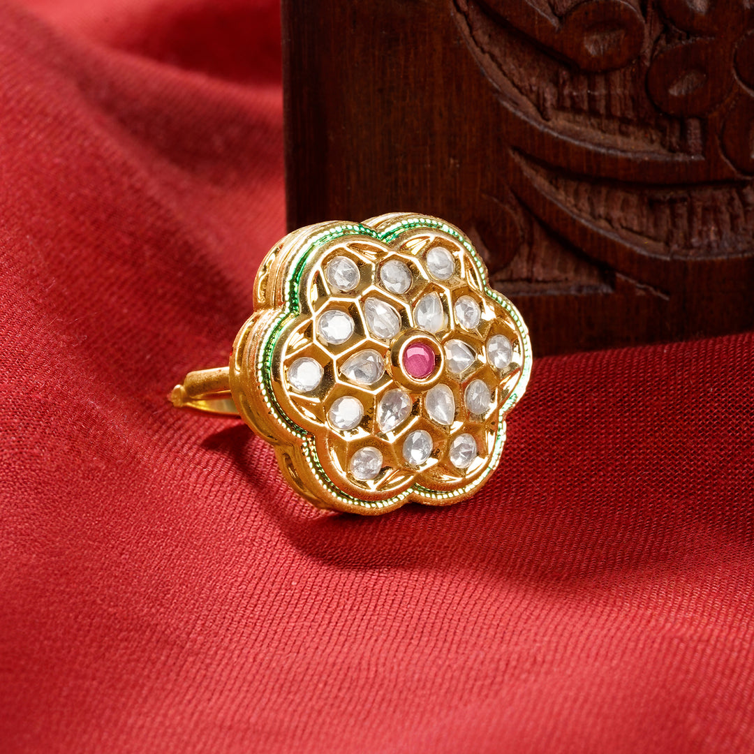 Teejh Trinika Red and Gold Ring