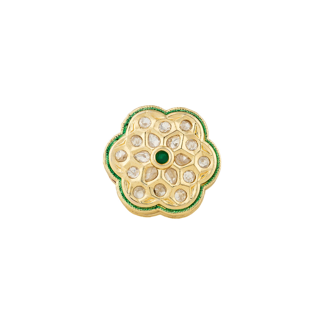 Teejh Trinika Green and Gold Ring