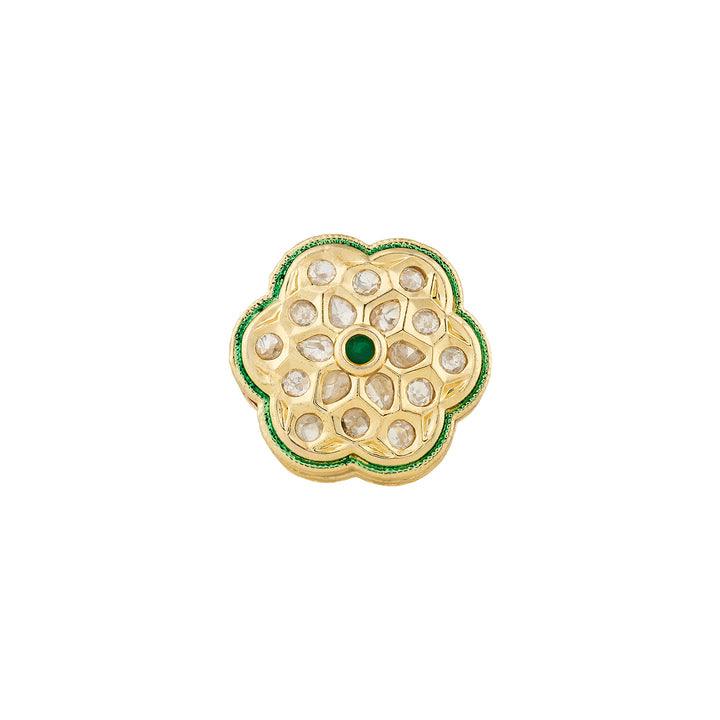 Teejh Trinika Green and Gold Ring