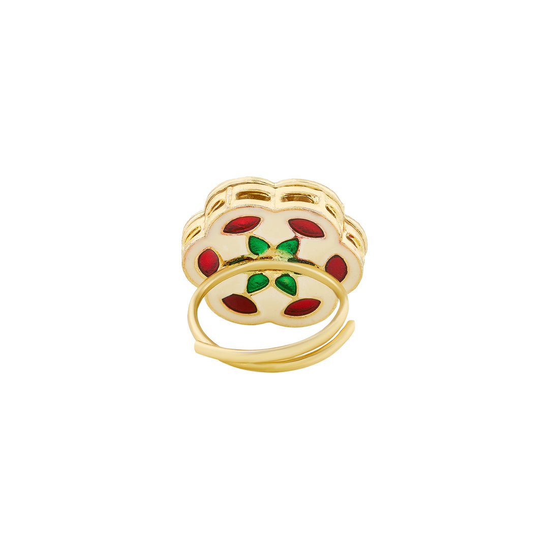 Teejh Trinika Green and Gold Ring