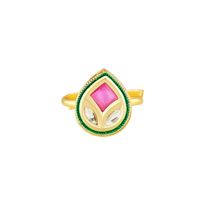 Teejh Kalindi Red and Gold Ring