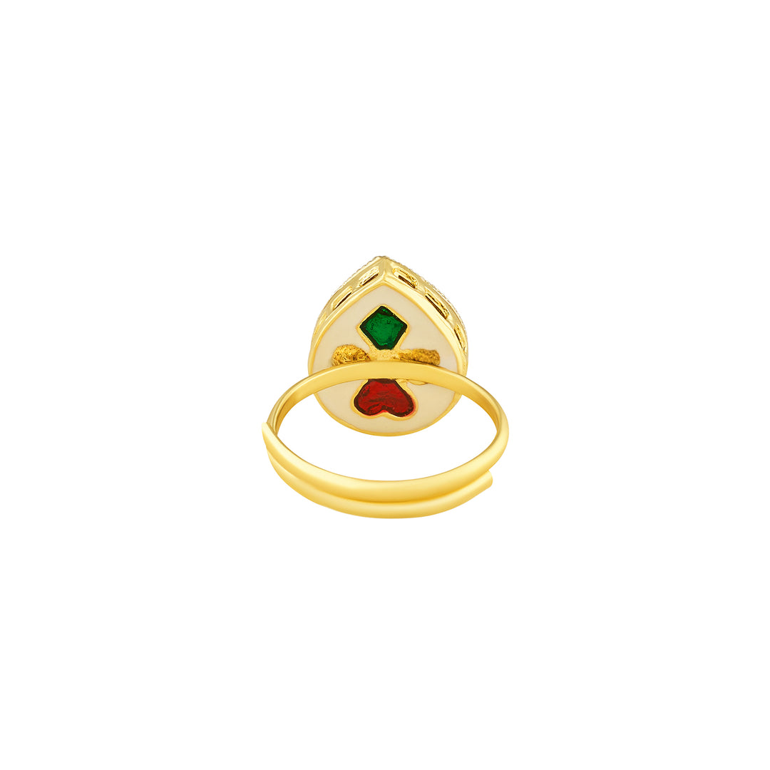 Teejh Kalindi Red and Gold Ring