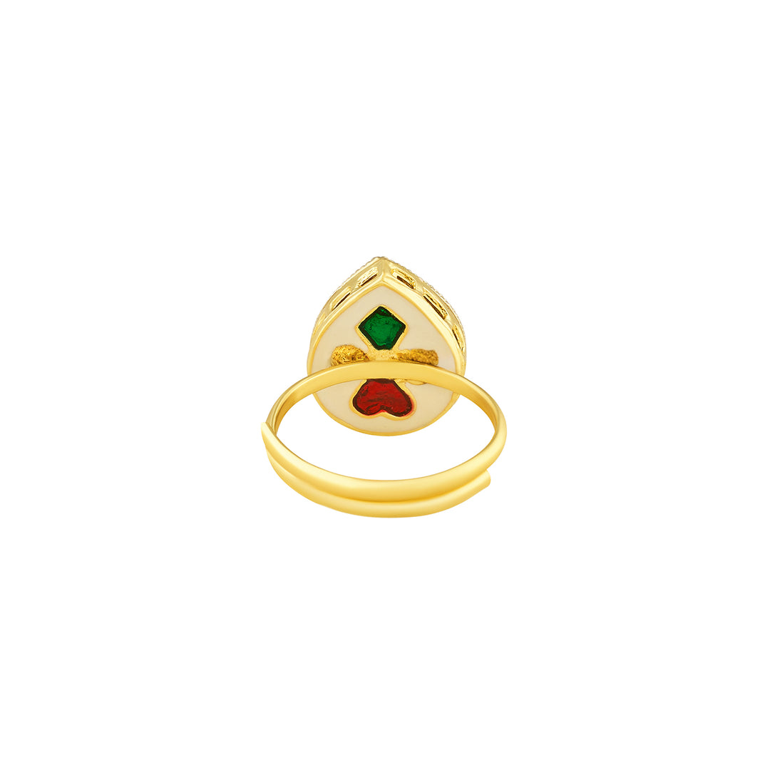 Teejh Kalindi Green and Gold Ring