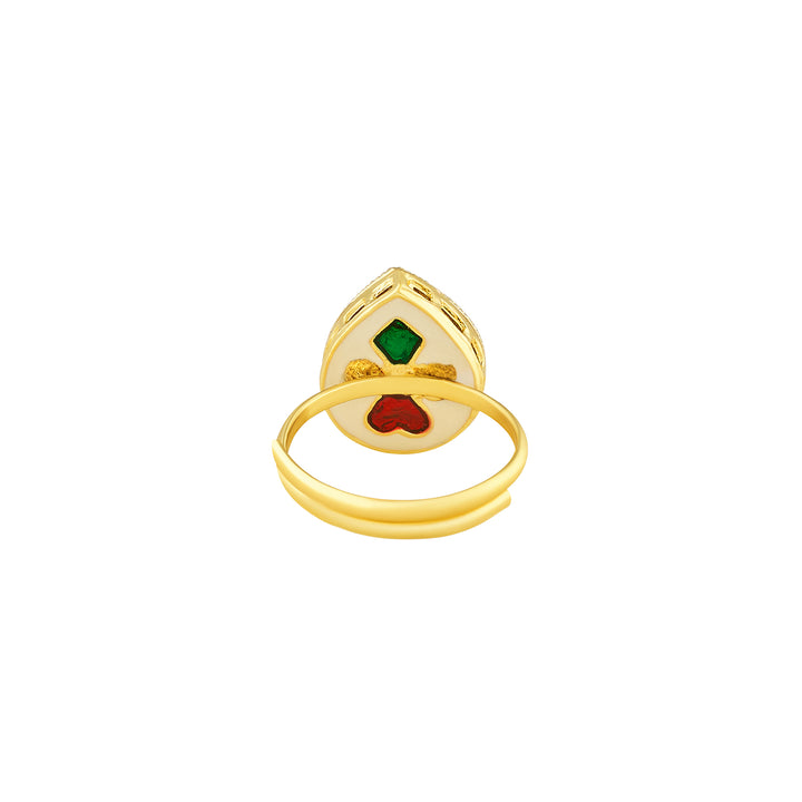 Teejh Kalindi Green and Gold Ring