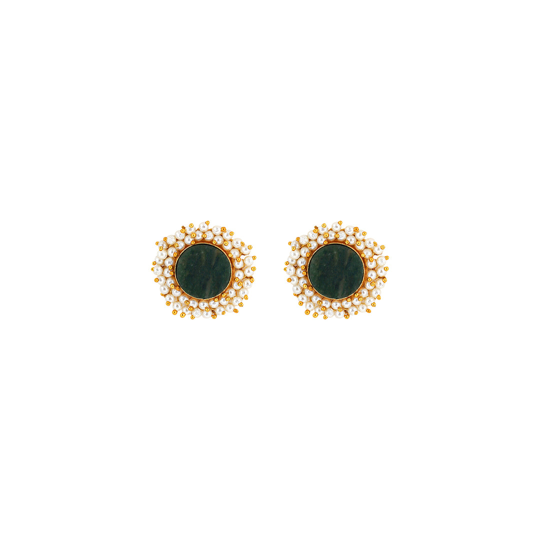 Teejh Roop Green Druzy Stone Earring
