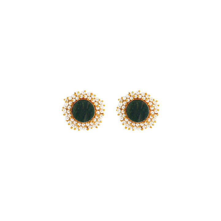 Teejh Roop Green Druzy Stone Earring