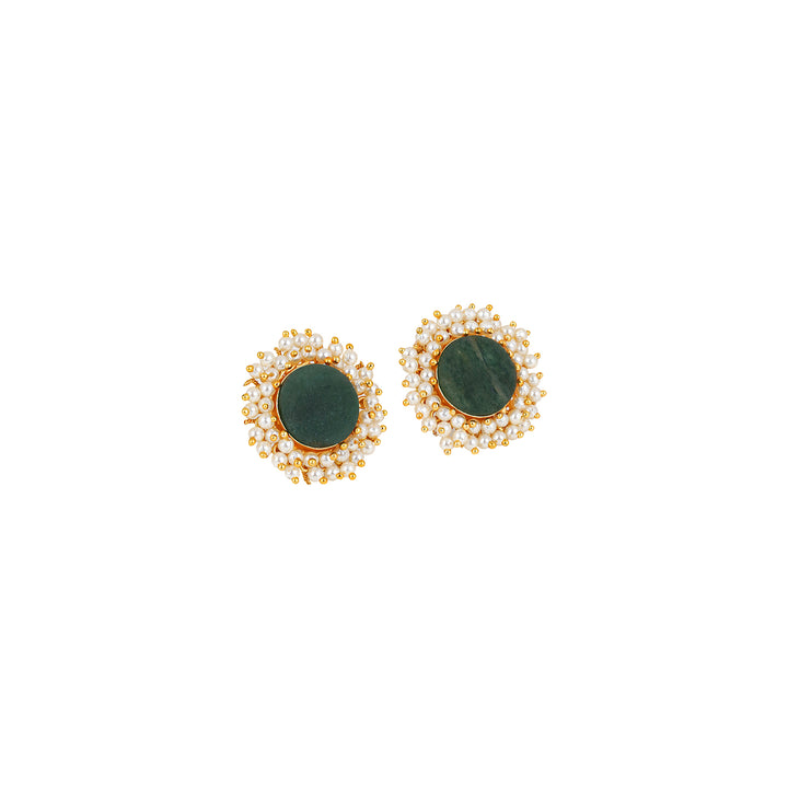 Teejh Roop Green Druzy Stone Earring