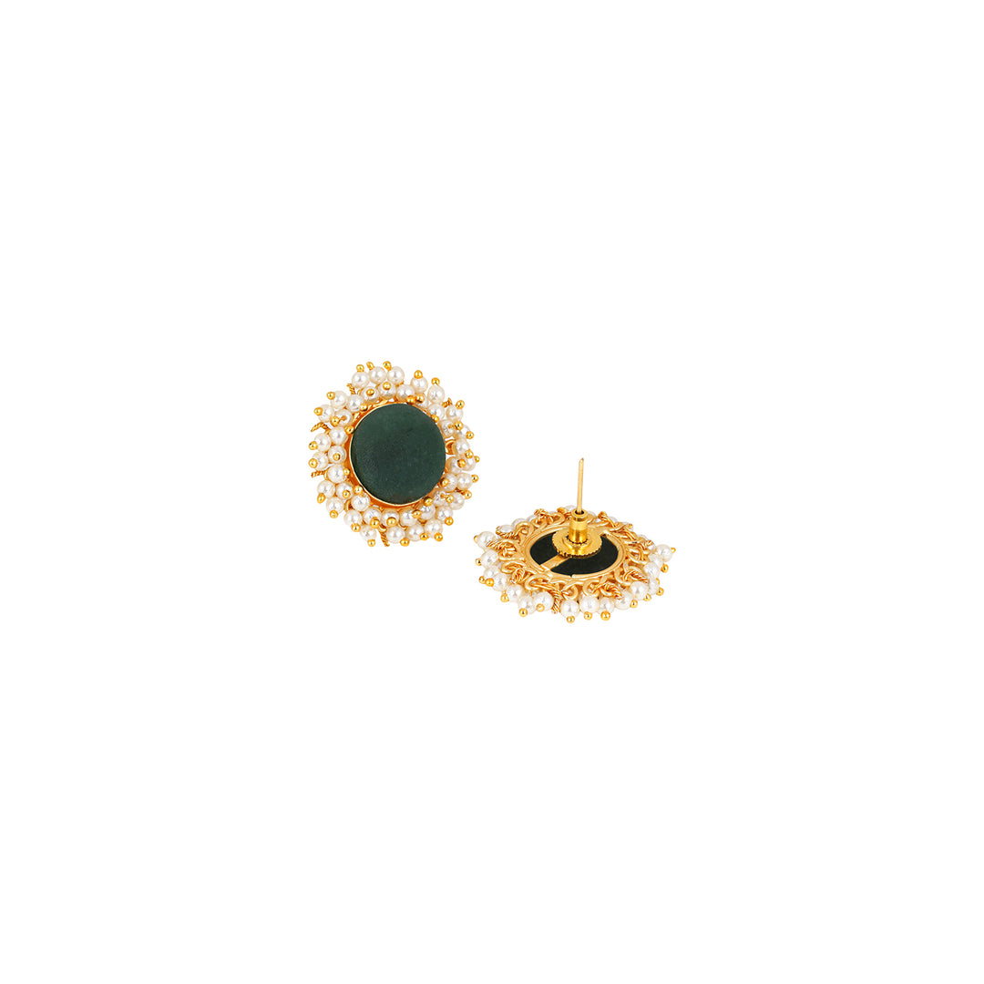 Teejh Roop Green Druzy Stone Earring