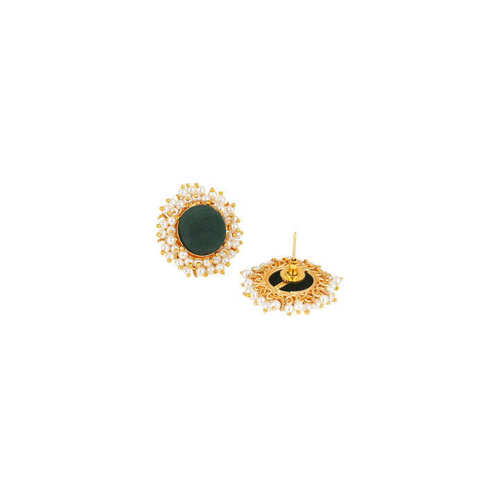 Teejh Roop Green Druzy Stone Earring