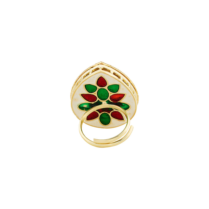 Teejh Tilika Red and Gold Ring
