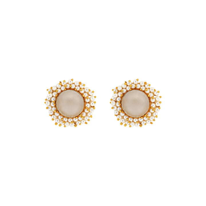 Teejh Roop Light Pink Druzy Stone Earring