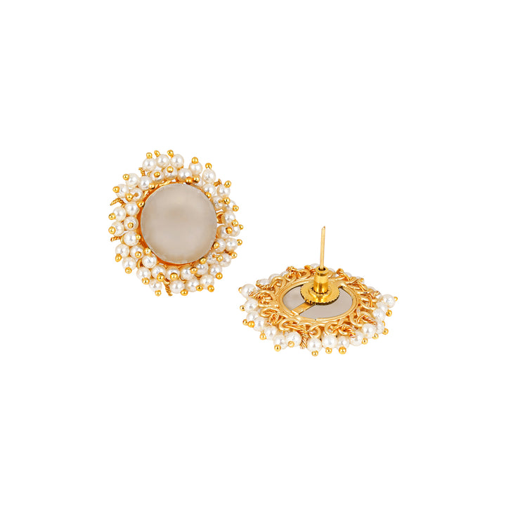 Teejh Roop Light Pink Druzy Stone Earring