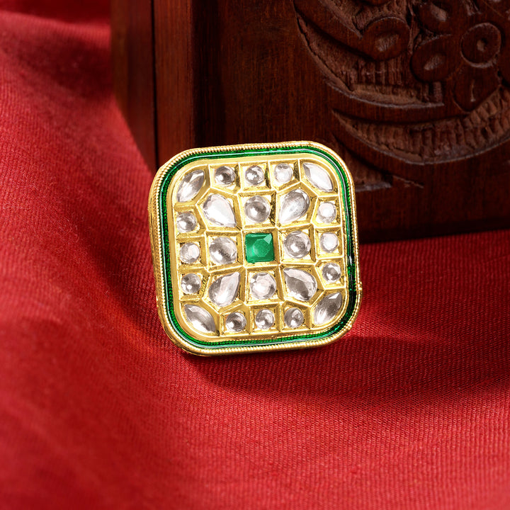 Teejh Purini Green and Gold Ring