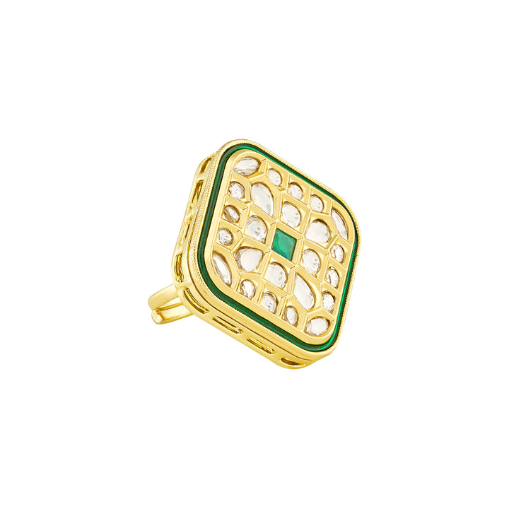 Teejh Purini Green and Gold Ring