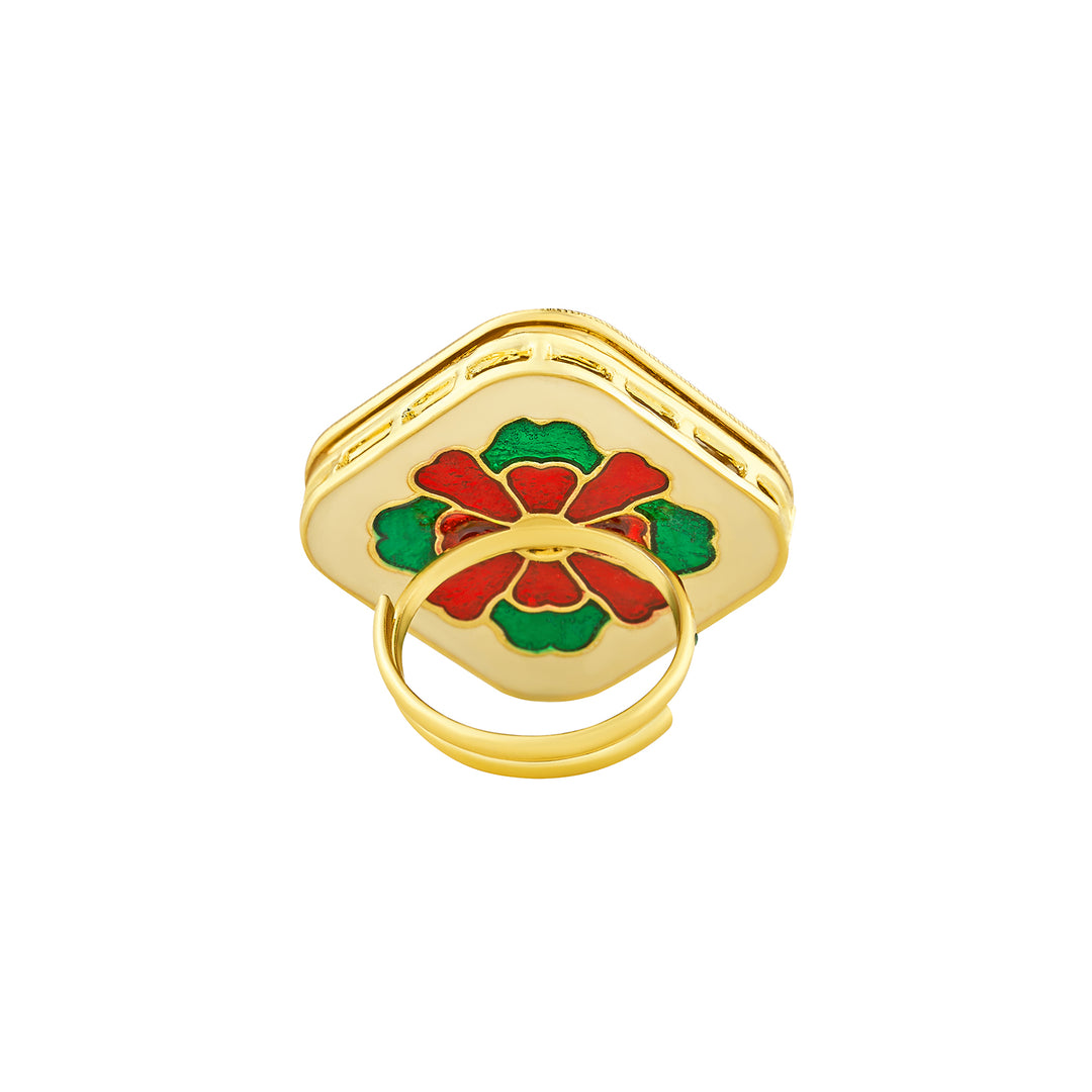 Teejh Purini Green and Gold Ring