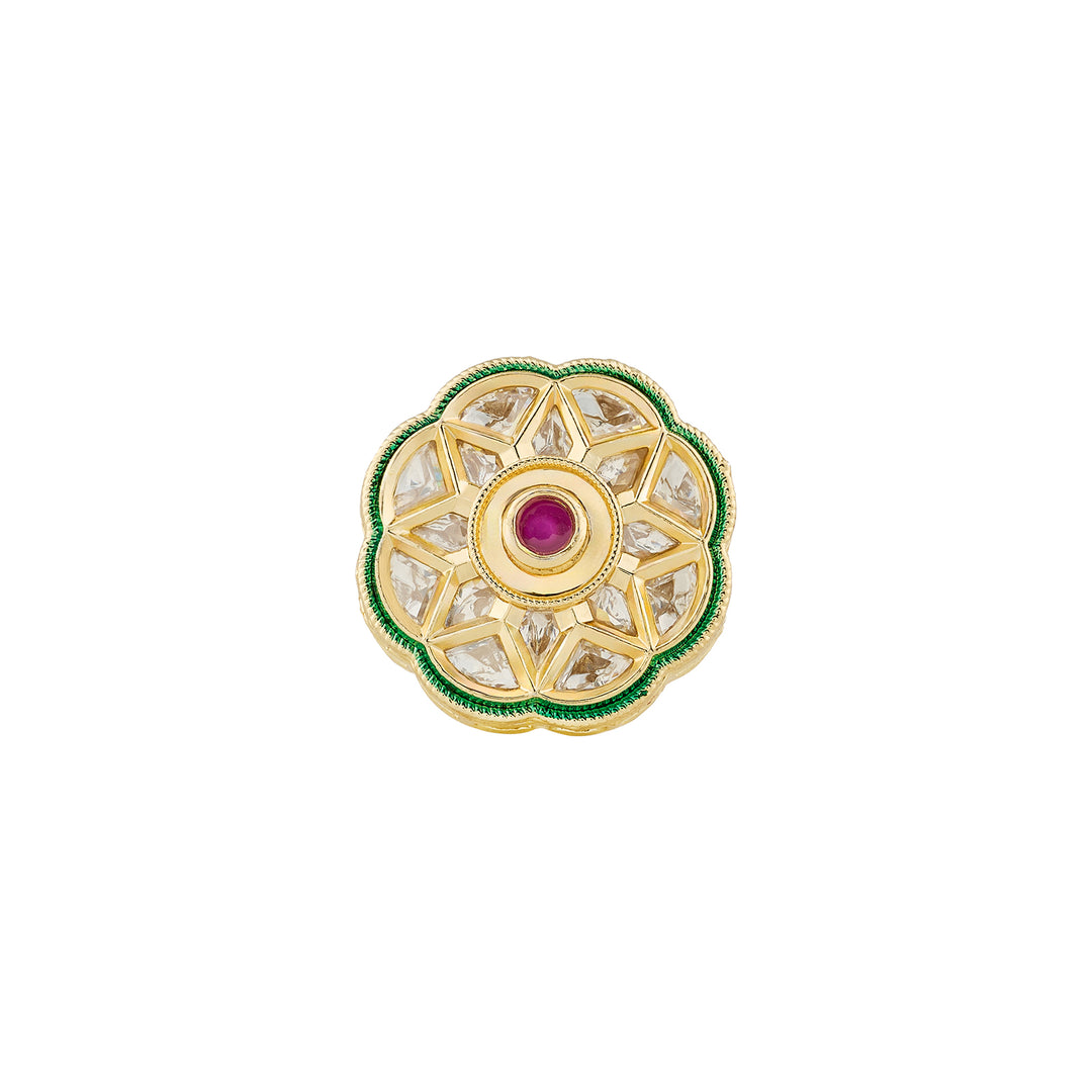 Teejh Vaniya Red and  Gold Ring