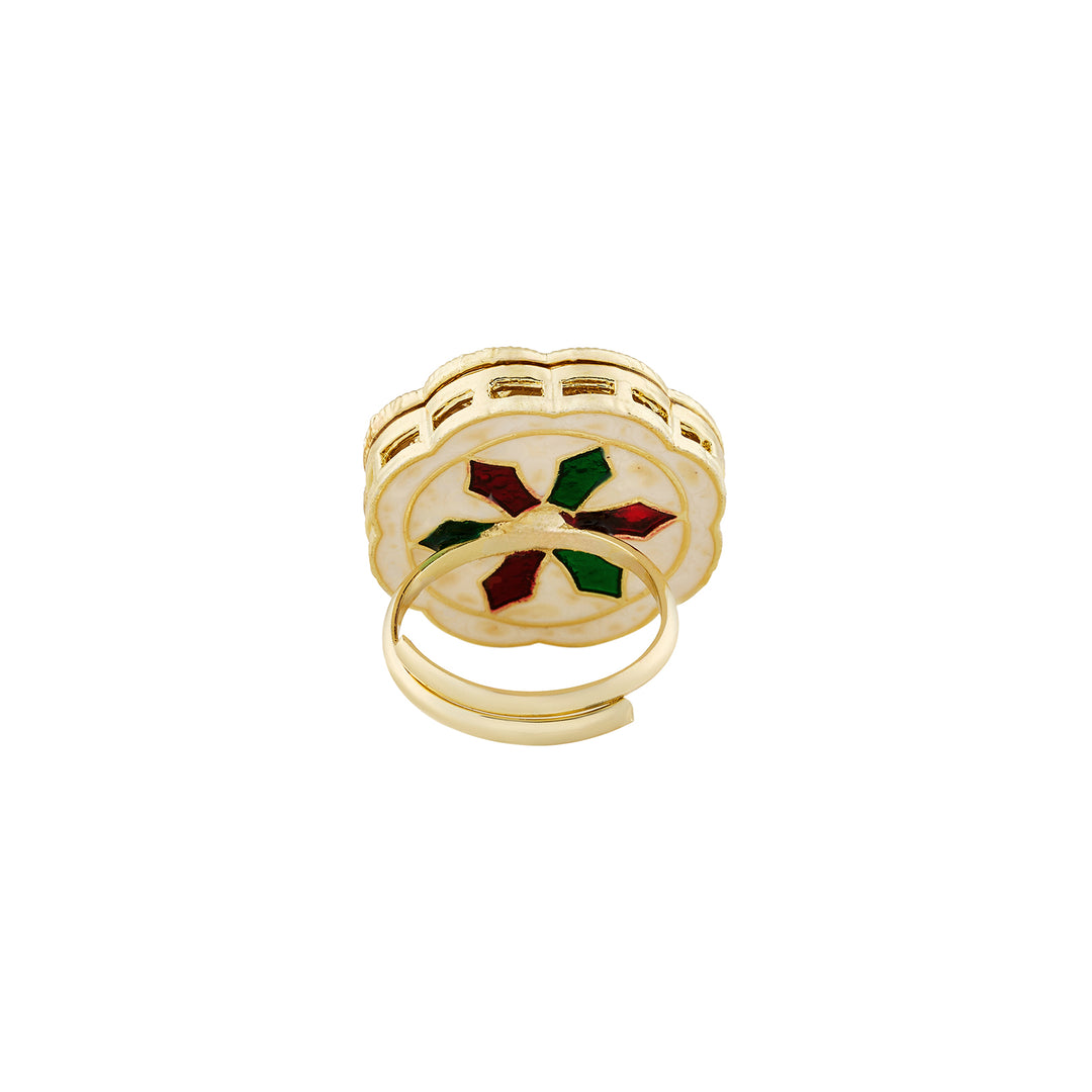 Teejh Vaniya Red and  Gold Ring
