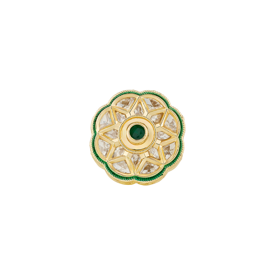 Teejh Vaniya Green and Gold Ring