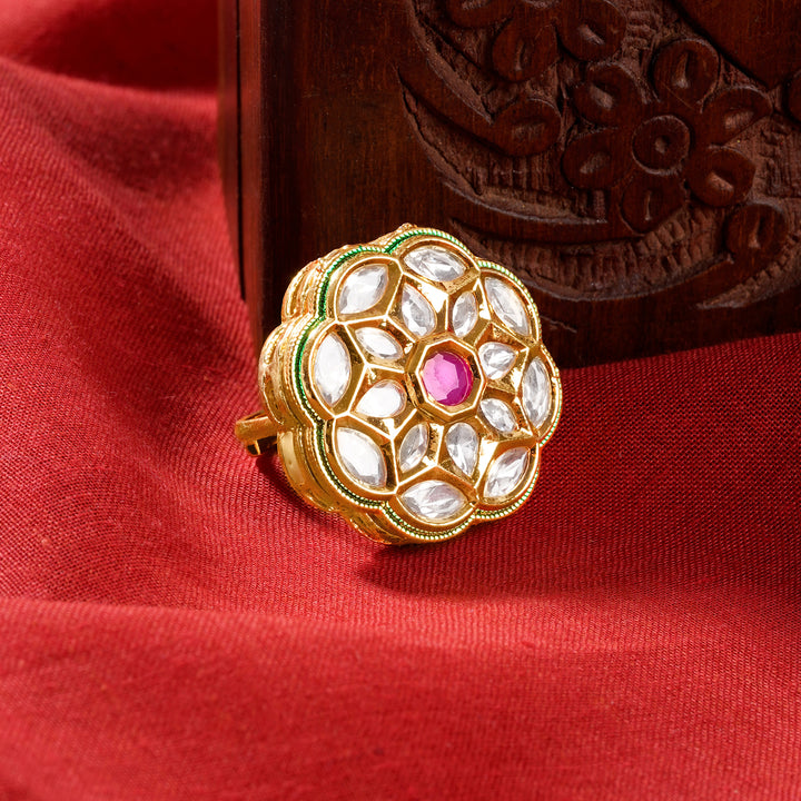 Teejh Yasu Red and Gold Ring