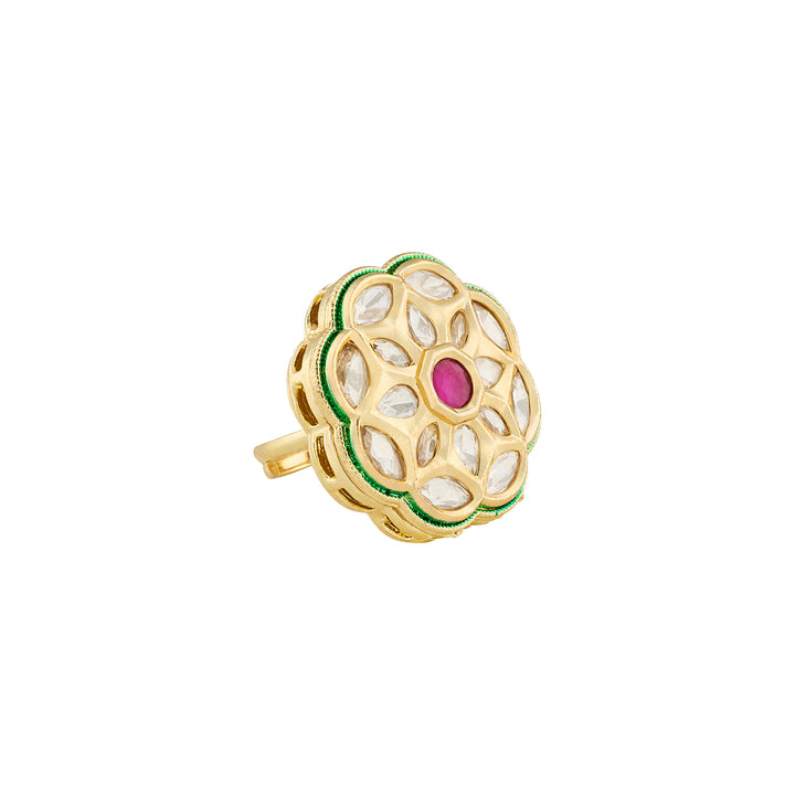 Teejh Yasu Red and Gold Ring
