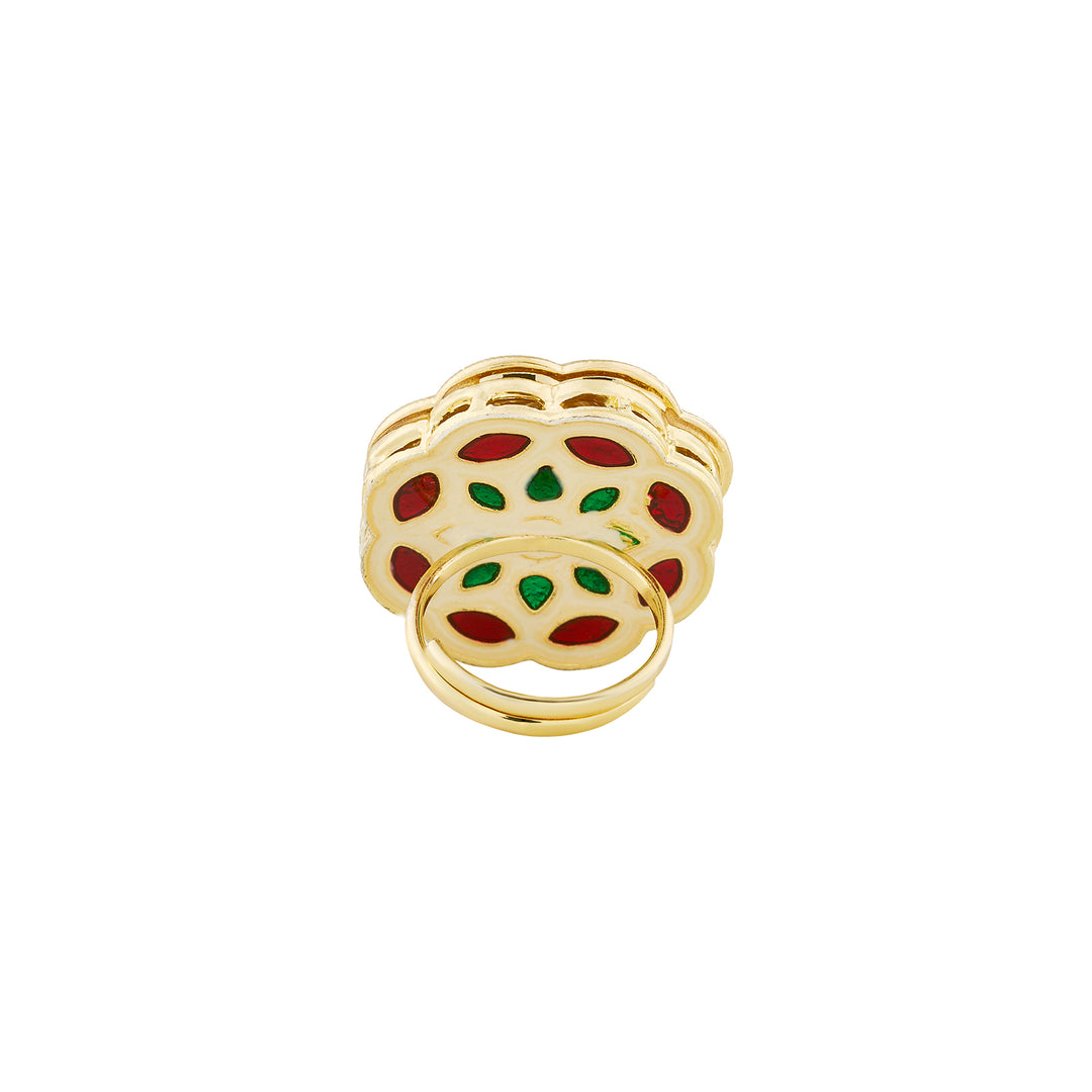 Teejh Yasu Red and Gold Ring