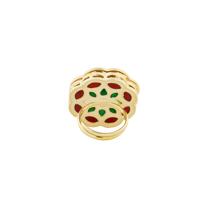 Teejh Yasu Red and Gold Ring
