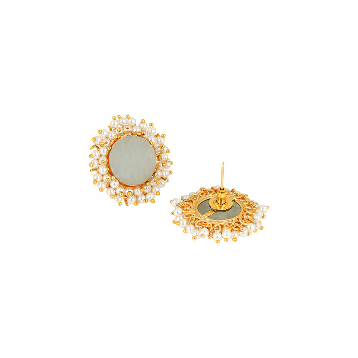 Teejh Roop White Druzy Stone Earring