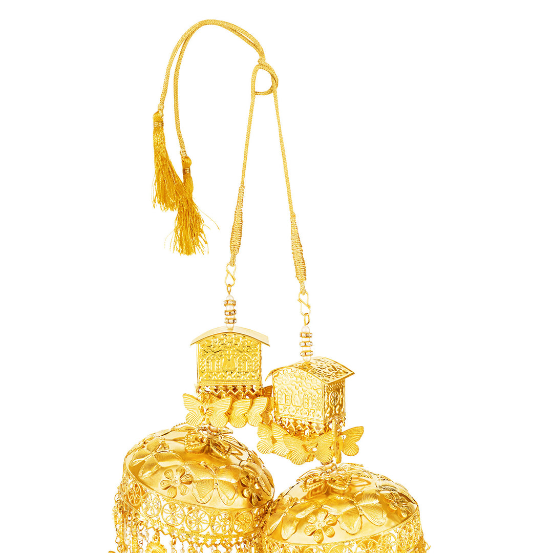 Teejh Jannat Pearl and Shells gold Kaleeras