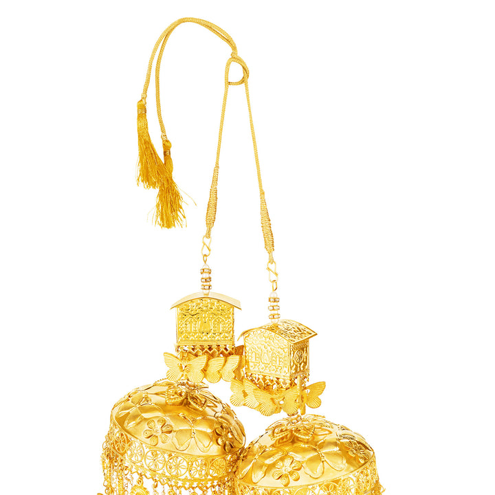 Teejh Jannat Pearl and Shells gold Kaleeras