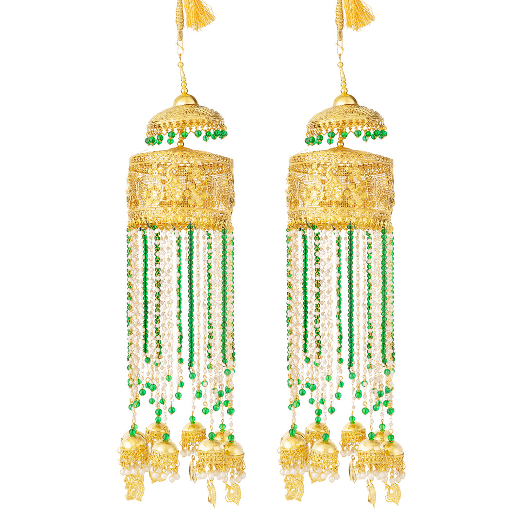Teejh Hiriya Beads and Pearls Gold Kaleeras