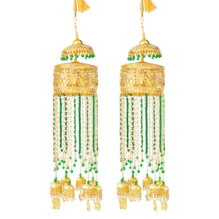 Teejh Hiriya Beads and Pearls Gold Kaleeras
