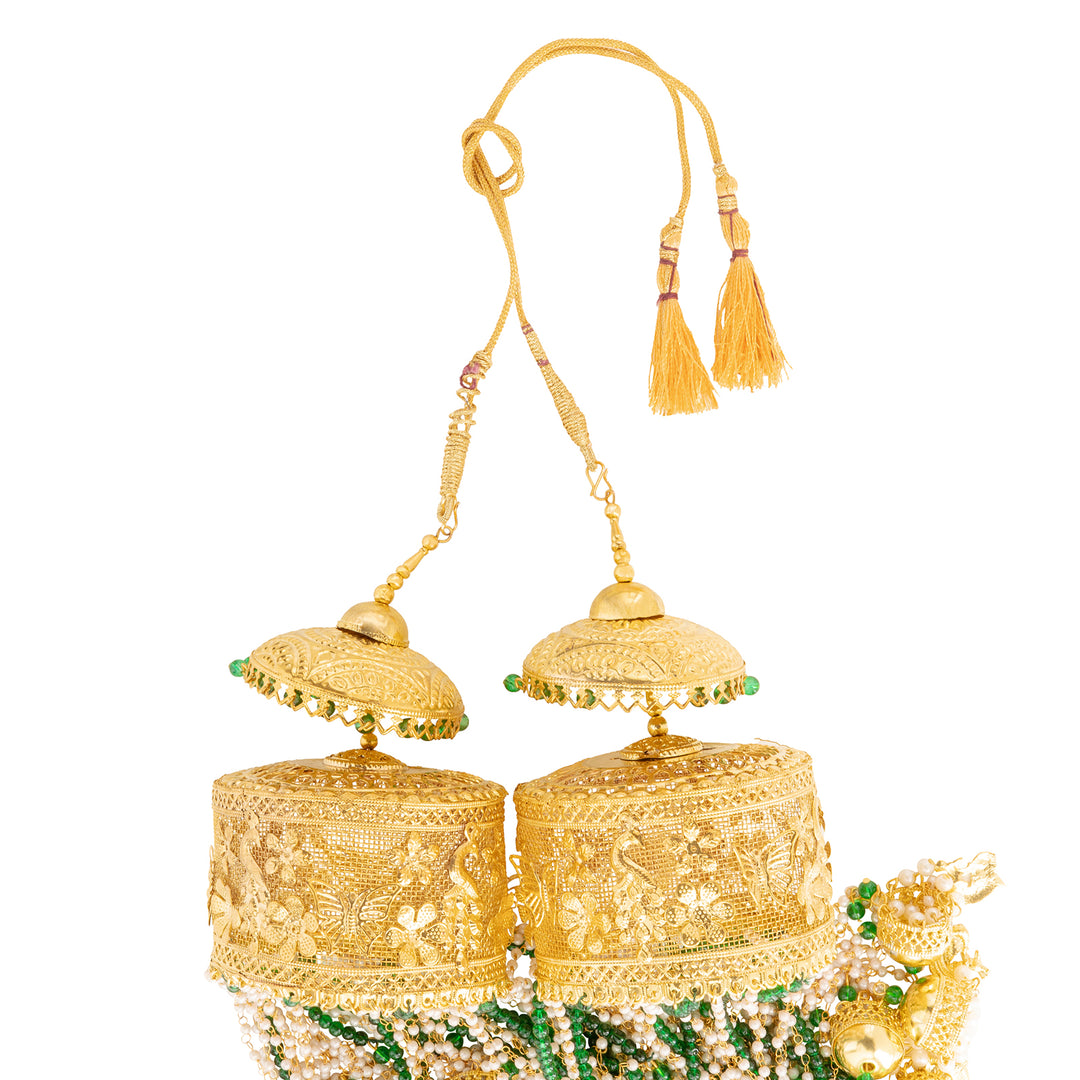 Teejh Hiriya Beads and Pearls Gold Kaleeras