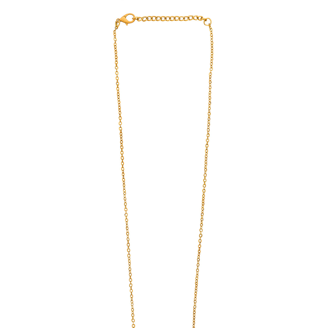 Teejh Tausi Gold Oxidised Peacock  Long Necklace