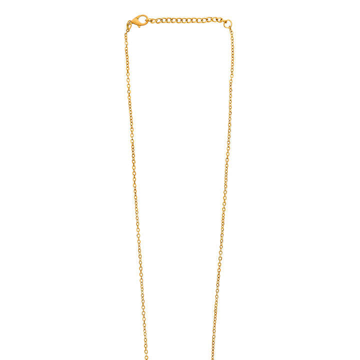 Teejh Tausi Gold Oxidised Peacock  Long Necklace
