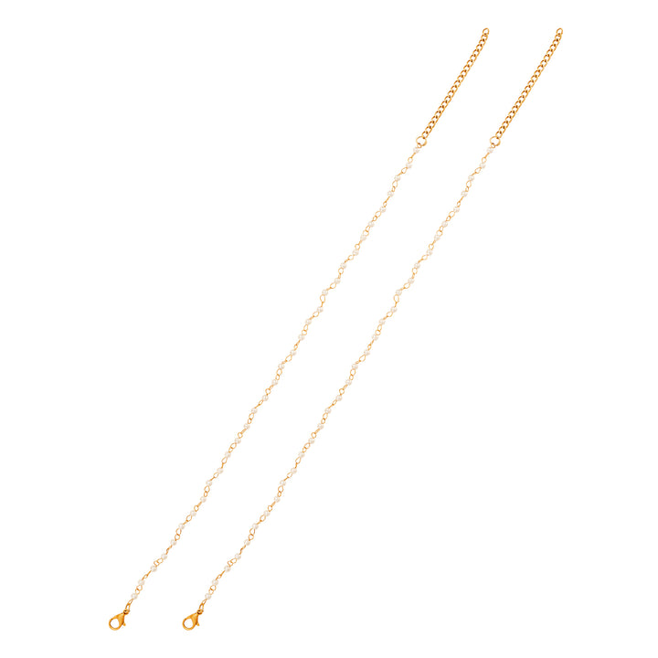 Teejh Neelamani Gold Oxidised  Anklet