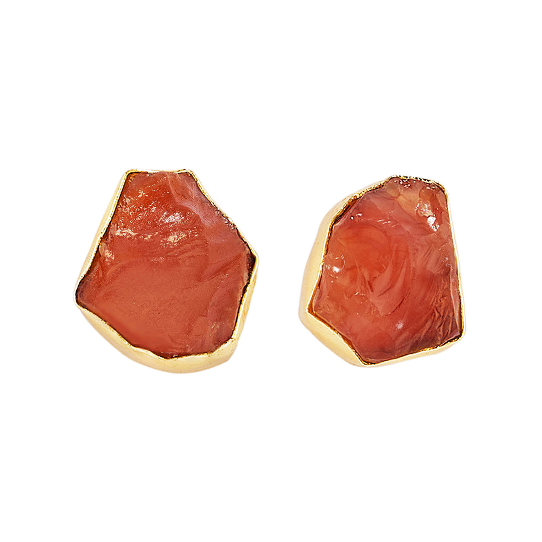 Teejh Ishaya Orange Natural Stone Necklace Set