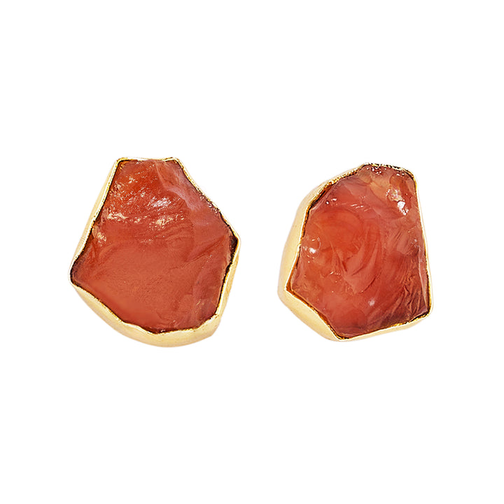Teejh Ishaya Orange Natural Stone Necklace Set