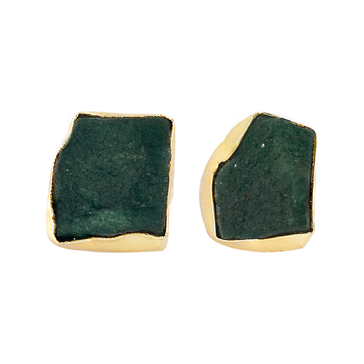 Teejh Ishaya Dark Green Natural Stone Necklace Set