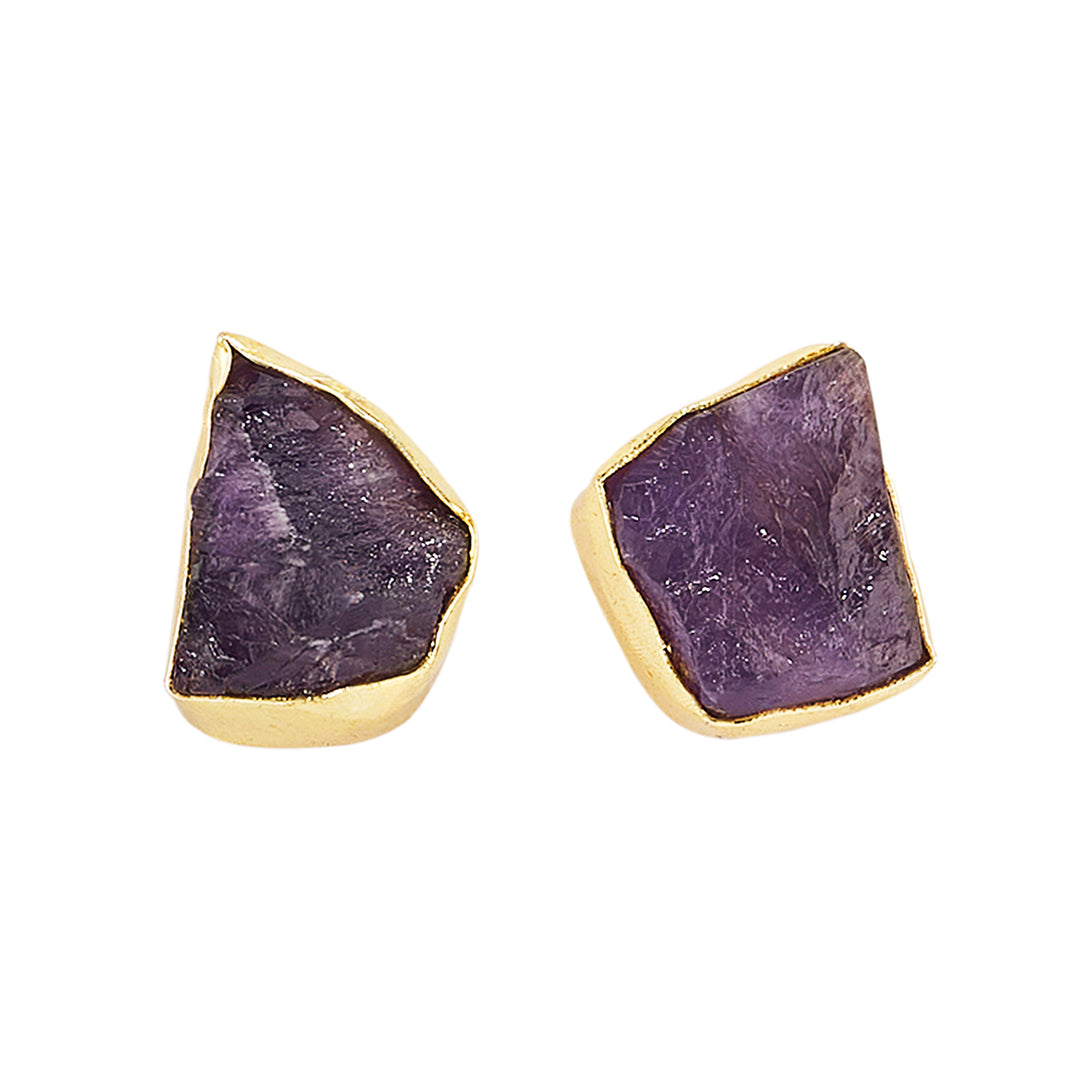 Teejh Ishaya Purple Natural Stone Necklace Set