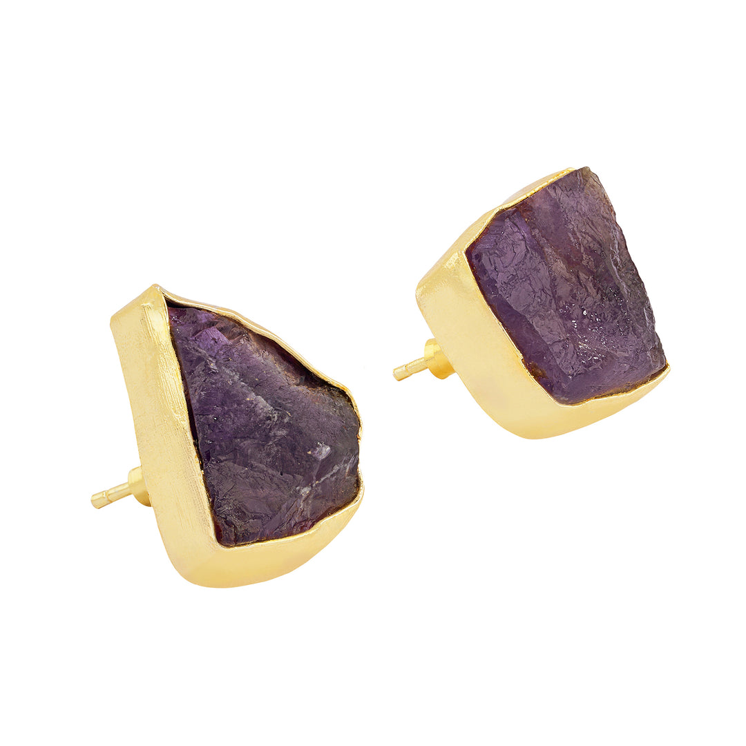 Teejh Ishaya Purple Natural Stone Necklace Set