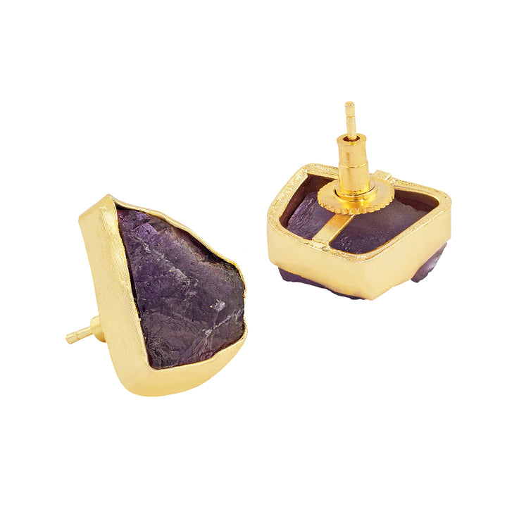 Teejh Ishaya Purple Natural Stone Necklace Set
