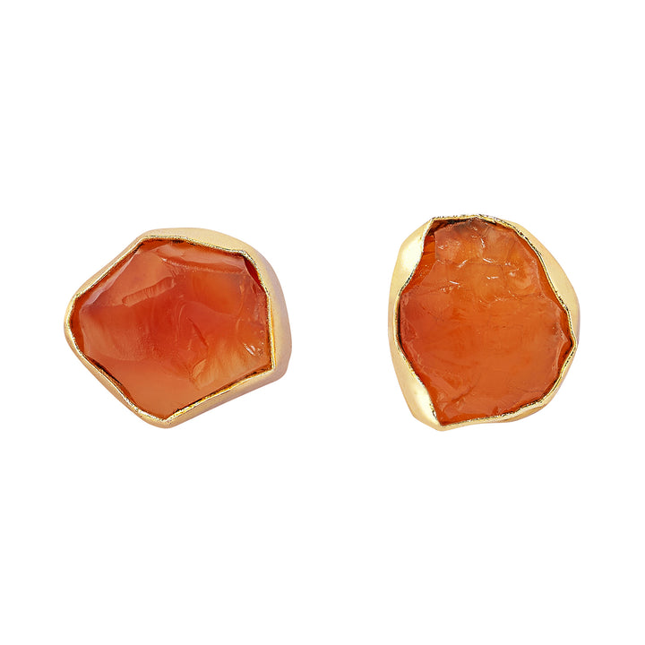 Teejh Seraya Orange Natural Stone Necklace Set