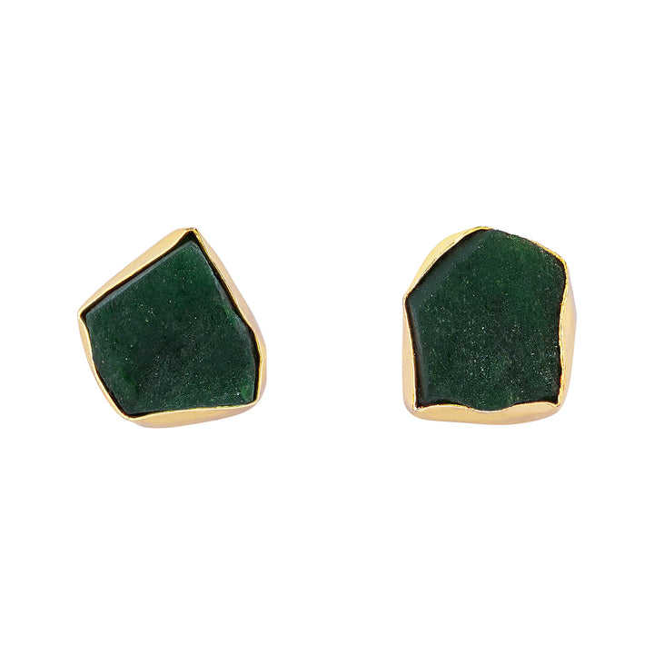Teejh Seraya Dark Green Natural Stone Necklace Set