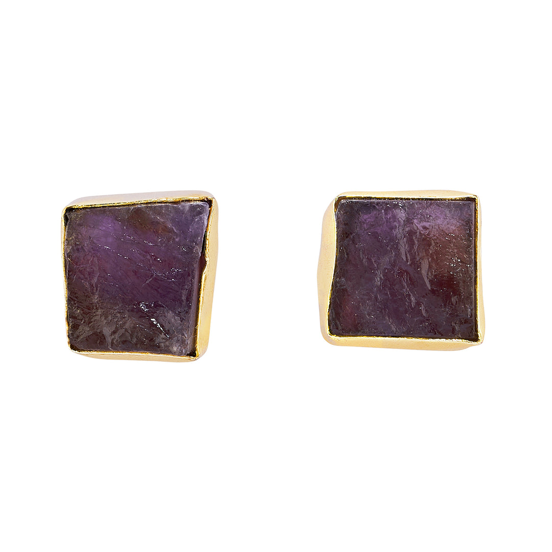 Teejh Seraya Purple Natural Stone Necklace Set