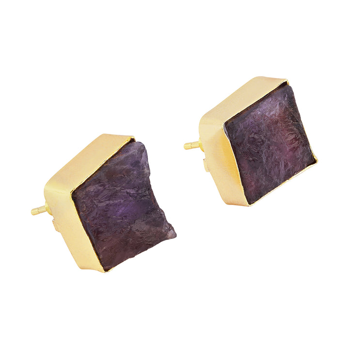 Teejh Seraya Purple Natural Stone Necklace Set