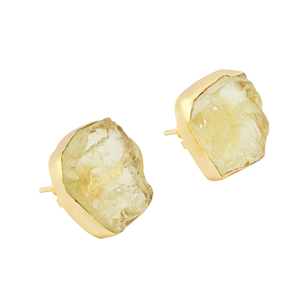 Teejh Seraya Yellow Natural Stone Necklace Set