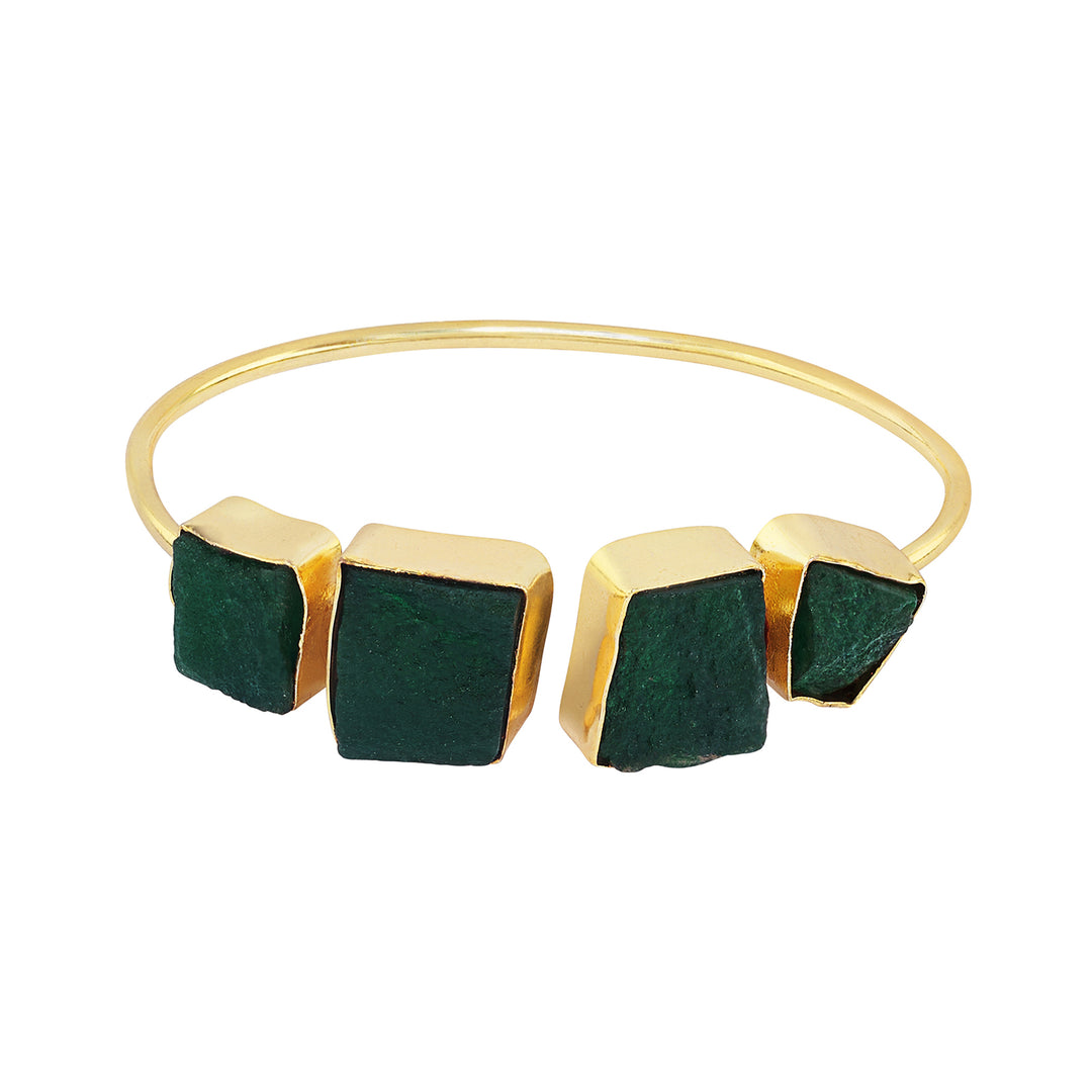 Teejh Vyana Dark Green Natural Stone Bracelet