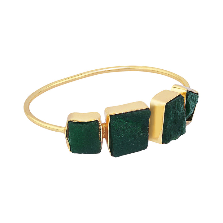 Teejh Vyana Dark Green Natural Stone Bracelet
