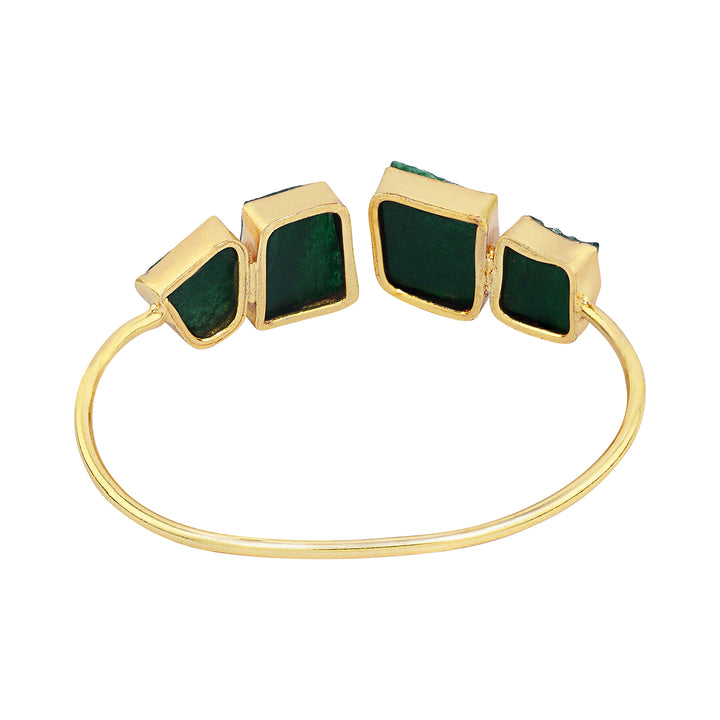 Teejh Vyana Dark Green Natural Stone Bracelet